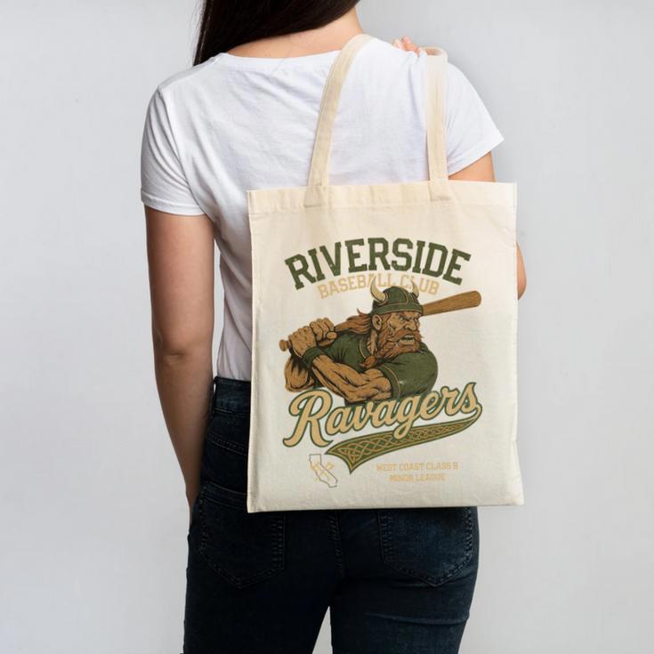 Riverside Ravagers Retro Minor League Baseball Canvas Tote Bag