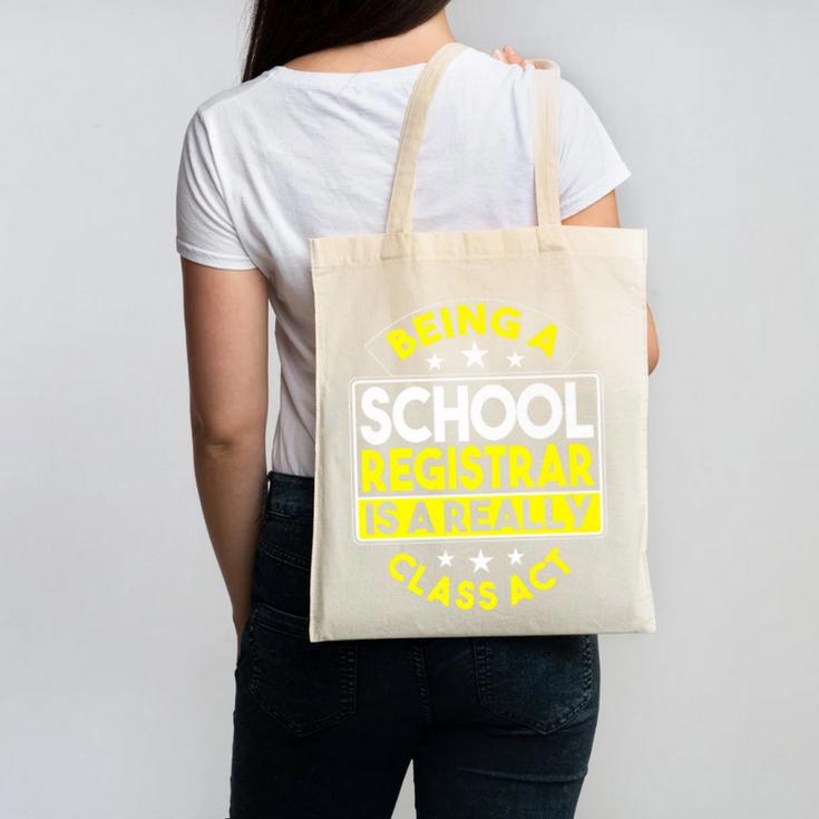 School Registry Student Enrollment Back To School Registrar Premium Canvas Tote Bag