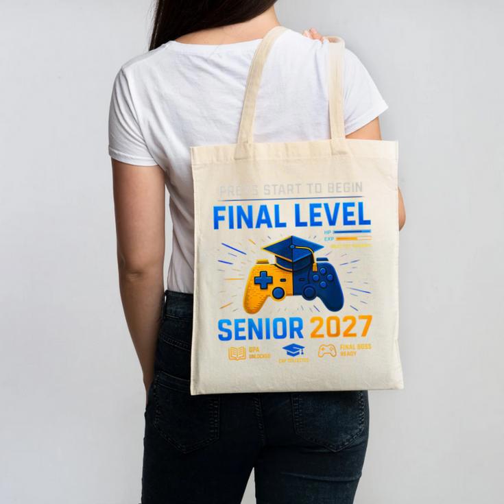 Senior Class Of 2027 Back To School Gamer Senior 2027 Canvas Tote Bag Senior Class Of 2027 Back To School Gamer Senior 2027 Canvas Tote Bag