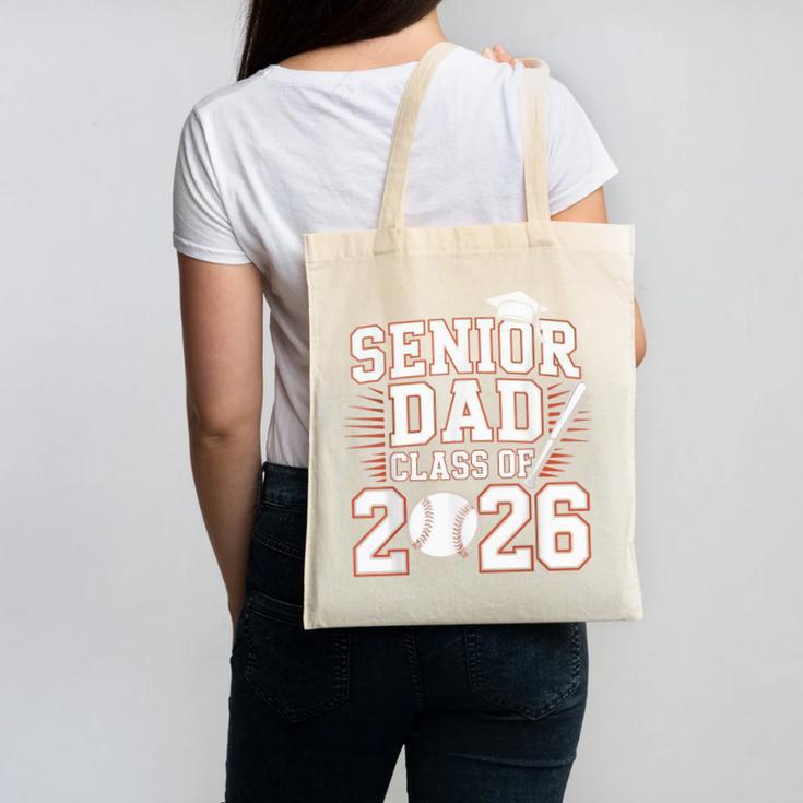 Senior Dad Class Of 2026 Graduate Baseball 2026 Graduation Canvas Tote Bag Senior Dad Class Of 2026 Graduate Baseball 2026 Graduation Canvas Tote Bag