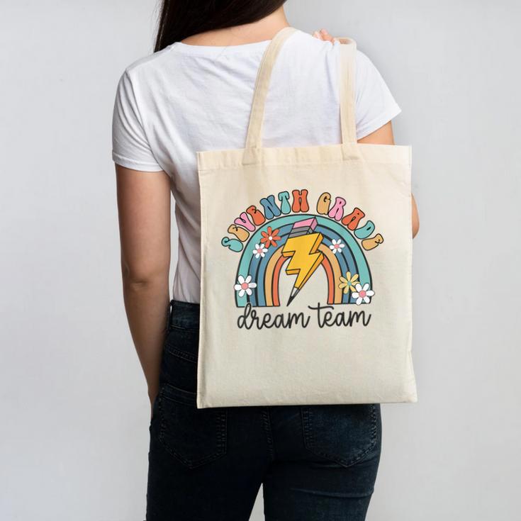 Seventh Grade Dream Team 1st Day Of 7th Grade Back To School Canvas Tote Bag