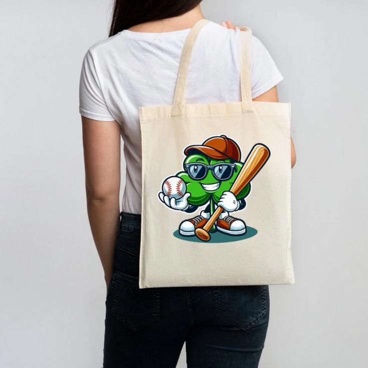 Shamrock Baseball St Patrick's Day Kids Boys Toddlers Premium Tri-Blend Canvas Tote Bag