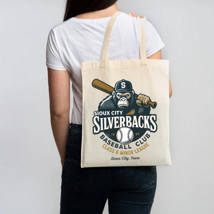 Sioux City Silverbacks Retro Minor League Baseball Canvas Tote Bag