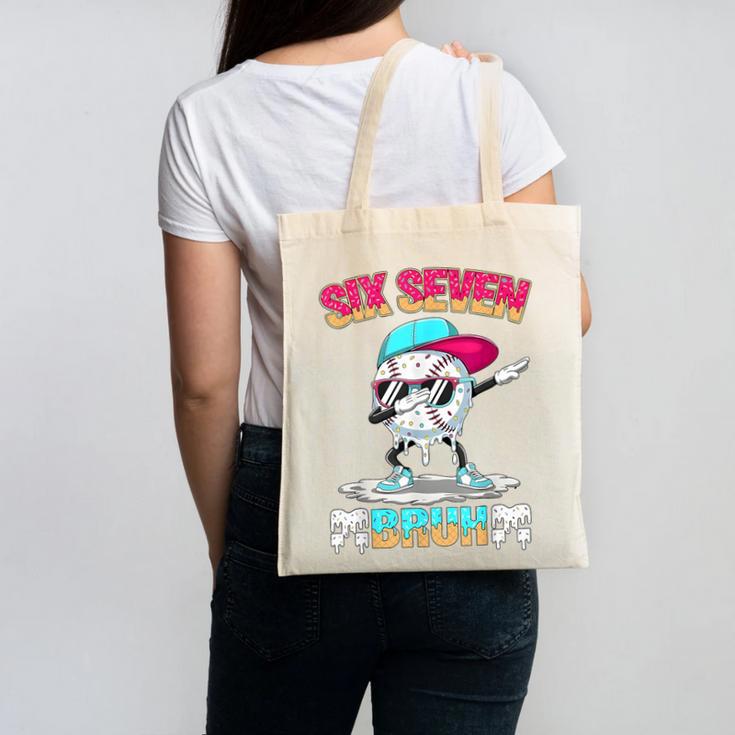 Six Seven 67 Meme Ice Cream Drip Baseball Dabbing Boy Kids Canvas Tote Bag Six Seven 67 Meme Ice Cream Drip Baseball Dabbing Boy Kids Canvas Tote Bag