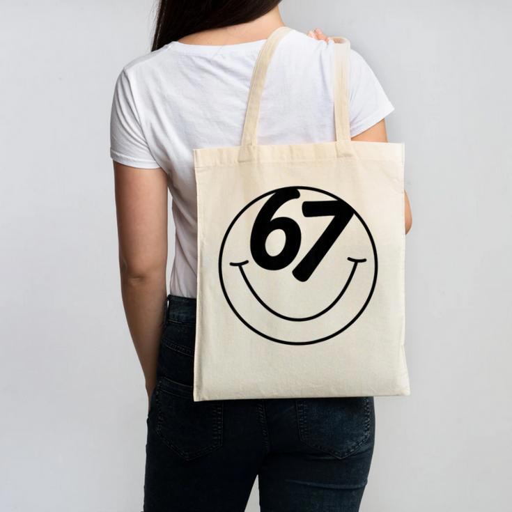 Six Seven Meme Viral Internet Sound 67 Back To School Canvas Tote Bag