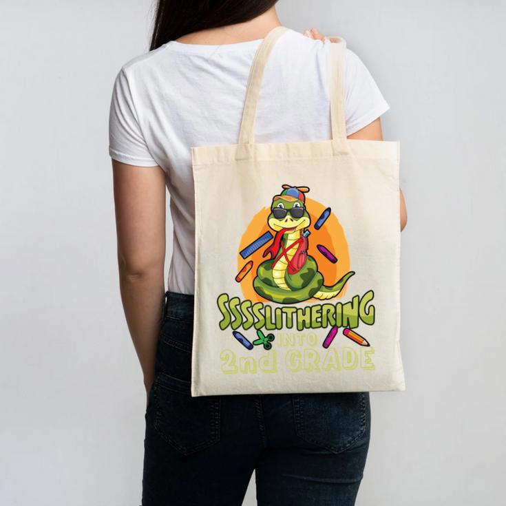 Slithering Into 2nd Grade First Day Back To School Snake Performance Canvas Tote Bag