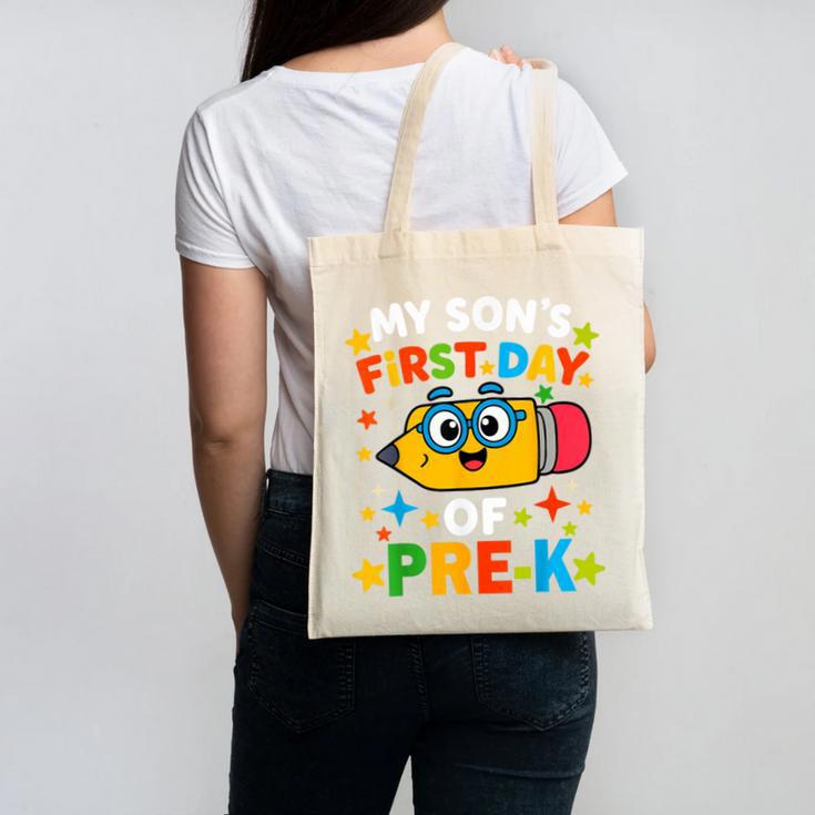My Son's First Day Of Pre-K Back To School Kids Canvas Tote Bag