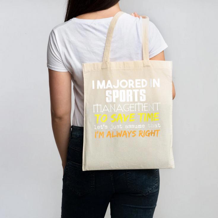 Sports Management Major For Back To School Canvas Tote Bag