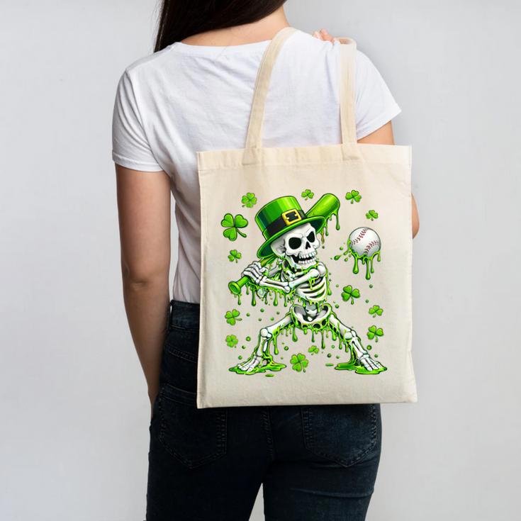 St Patricks Day Baseball Skeleton Irish Leprechaun Hat Boys Canvas Tote Bag