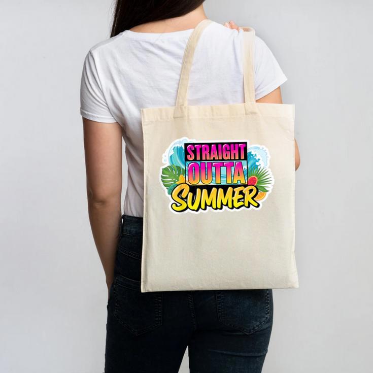 Straight Outta Summer Back To School First Day Fall Autumn Canvas Tote Bag