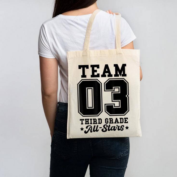 Team 3rd Grade All-Stars Back To School Sports Jersey Canvas Tote Bag