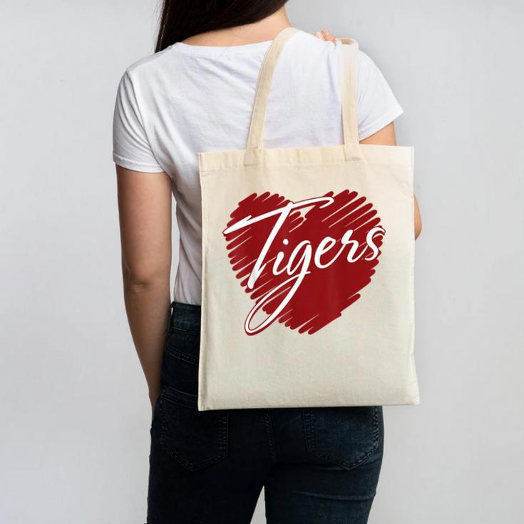 Tigers Heart Back To School Spirit M Canvas Tote Bag