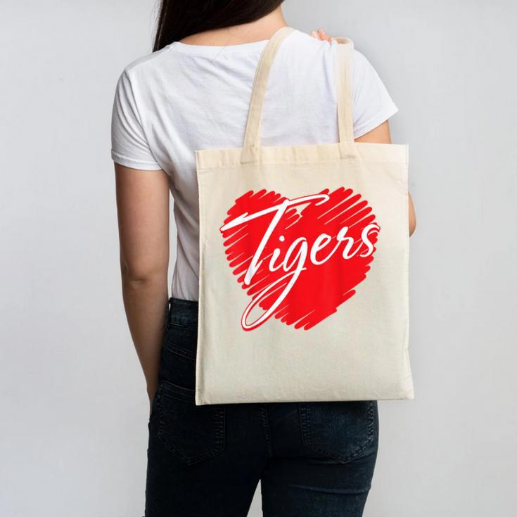 Tigers Heart Back To School Spirit R Canvas Tote Bag Tigers Heart Back To School Spirit R Canvas Tote Bag