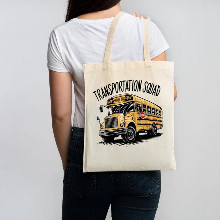 Transportation Squad Bus Drivers Back To School Canvas Tote Bag