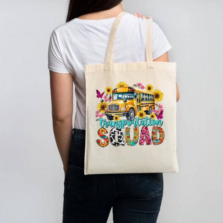 Transportation Squad Driving Bus Driver Back To School Women Canvas Tote Bag Transportation Squad Driving Bus Driver Back To School Women Canvas Tote Bag