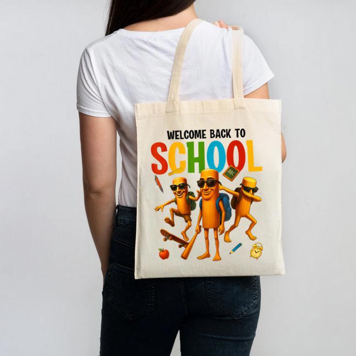 Tung Tung Sahur Back To School Brainrot Meme Boys Girls Kid Canvas Tote Bag