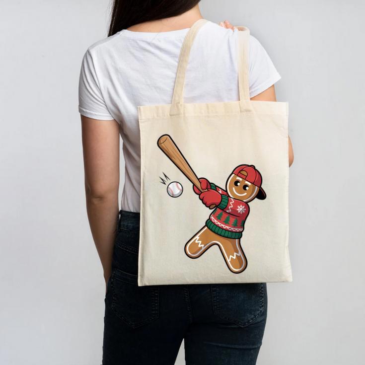 Ugly Christmas Sweater Gingerbread Baseball Toddler Kids Canvas Tote Bag Ugly Christmas Sweater Gingerbread Baseball Toddler Kids Canvas Tote Bag