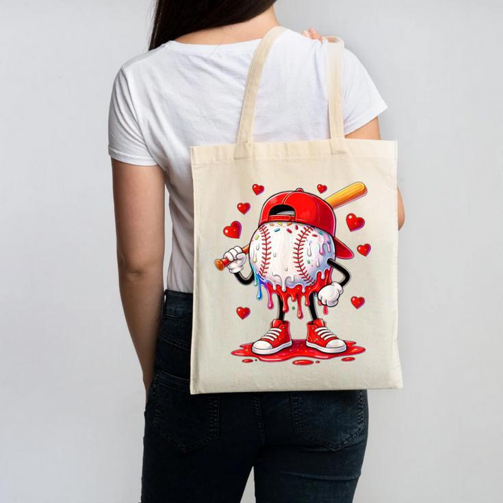 Valentine Baseball Heart Drip Sport Love Valentines Day Boys Canvas Tote Bag Valentine Baseball Heart Drip Sport Love Valentines Day Boys Canvas Tote Bag