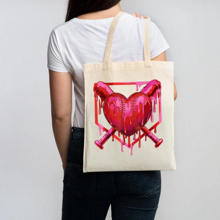 Valentines Day Baseball Red Heart Dab Boys Girls Kids Canvas Tote Bag Valentines Day Baseball Red Heart Dab Boys Girls Kids Canvas Tote Bag