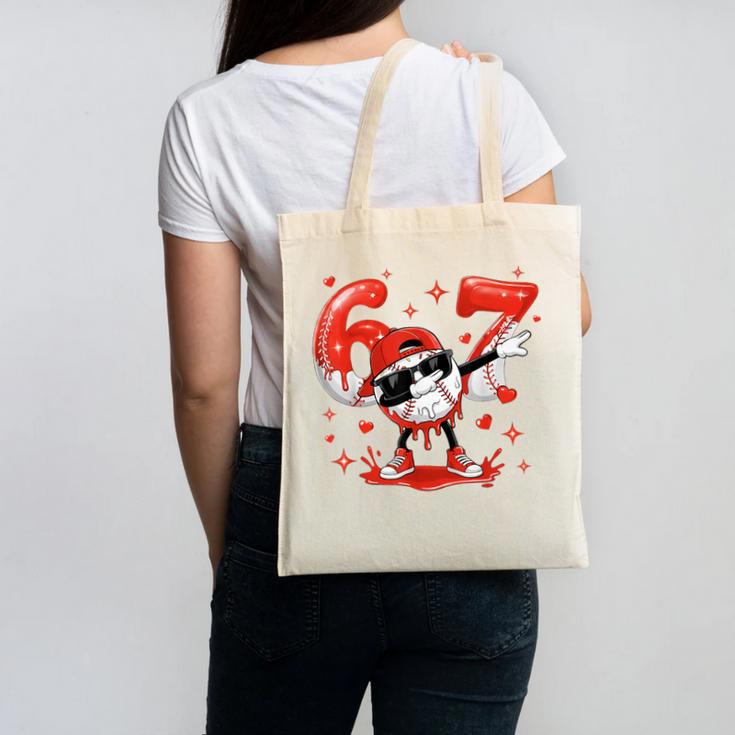 Valentines Day Six Seven Baseball 6 7 Meme Dab Heart Boys Canvas Tote Bag