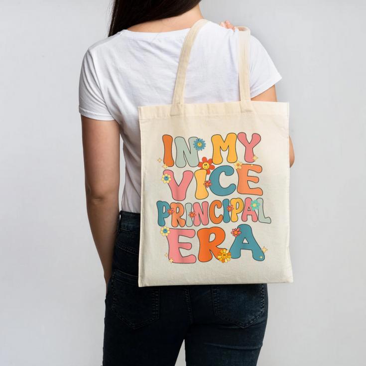 In My Vice Principal Era Groovy Back To School VicePrincipal Canvas Tote Bag In My Vice Principal Era Groovy Back To School VicePrincipal Canvas Tote Bag