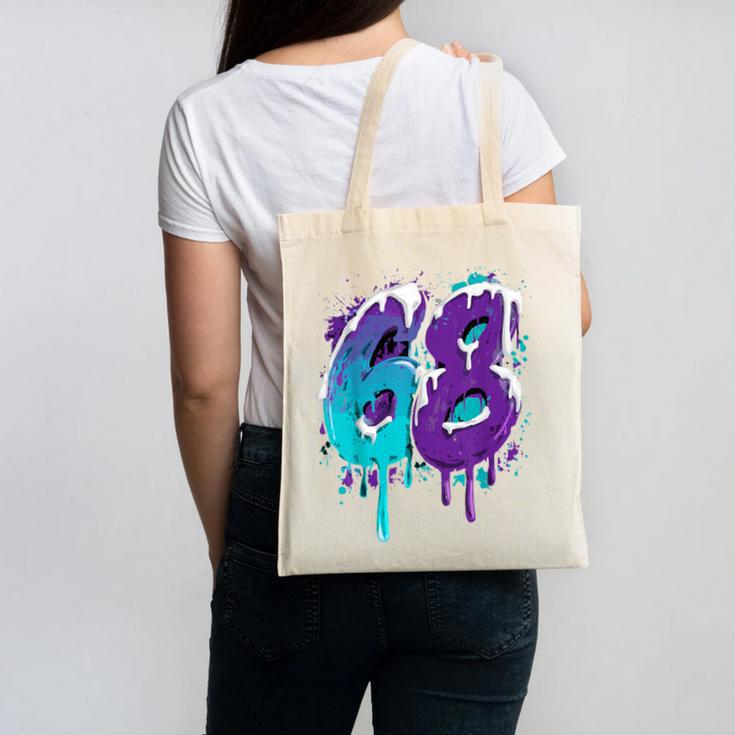 Vintage Baseball 68 Number Canvas Tote Bag Vintage Baseball 68 Number Canvas Tote Bag