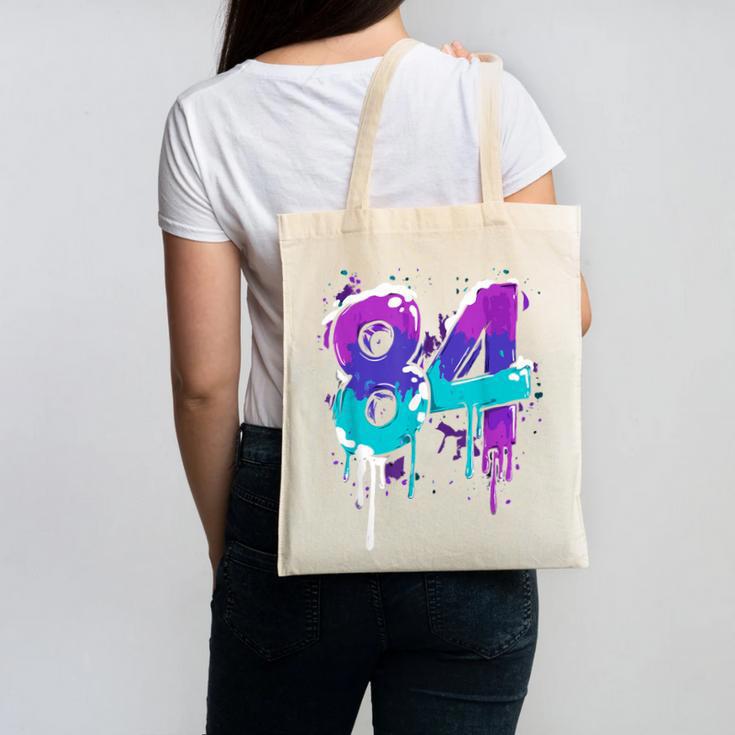 Vintage Baseball 84 Number Canvas Tote Bag