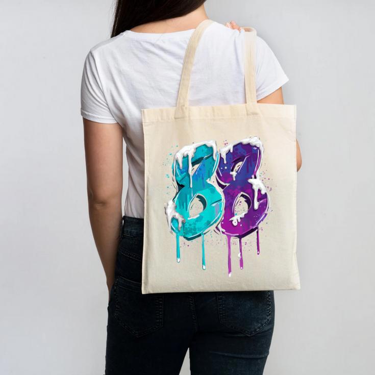Vintage Baseball 88 Number Canvas Tote Bag Vintage Baseball 88 Number Canvas Tote Bag