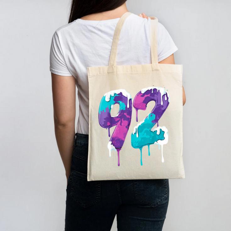 Vintage Baseball 92 Number Canvas Tote Bag Vintage Baseball 92 Number Canvas Tote Bag
