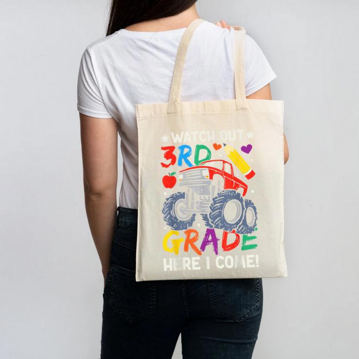 Watch Out 3rd Grade Here I Come Monster Truck Back To School Canvas Tote Bag Watch Out 3rd Grade Here I Come Monster Truck Back To School Canvas Tote Bag