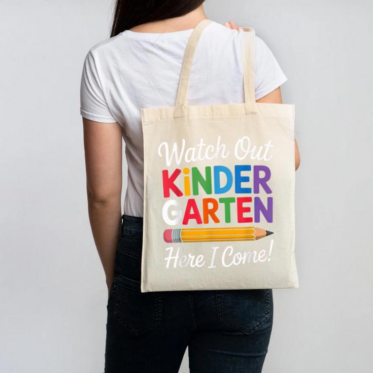 Watch Out Kindergarten Here I Come Back To School Kids Canvas Tote Bag Watch Out Kindergarten Here I Come Back To School Kids Canvas Tote Bag