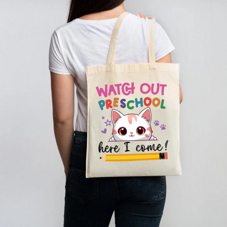 Watch Out Preschool Here I Come Girls Back To School Performance Canvas Tote Bag
