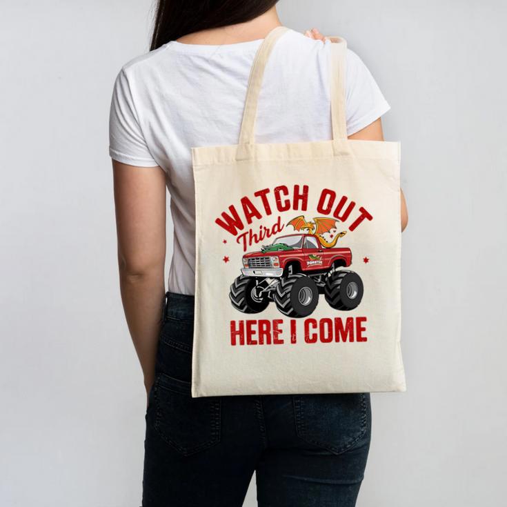 Watch Out Third Here I Came Dragon Back To School Summer Tee Canvas Tote Bag
