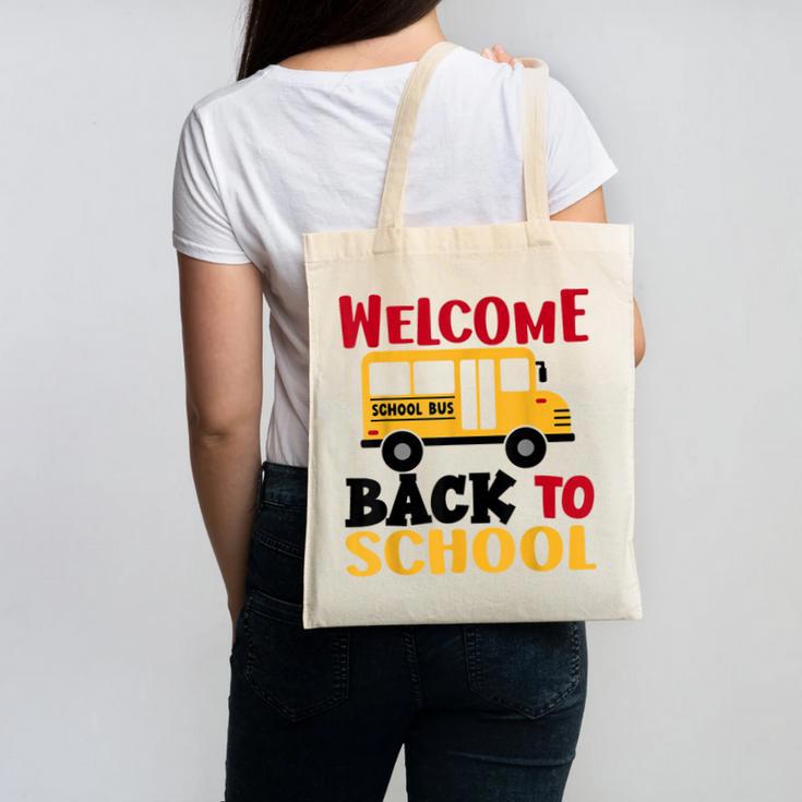 Welcome Back To School For Bus Drivers First Day Of School Canvas Tote Bag