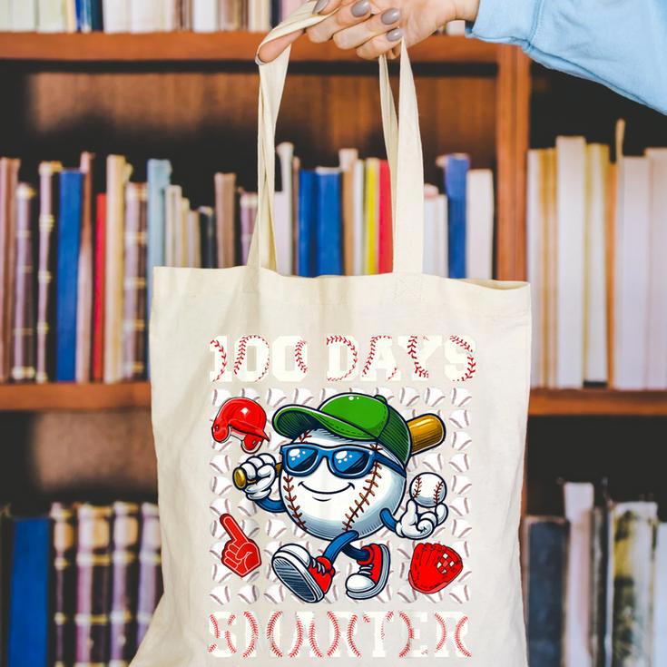 100 Days Smarter Baseball 100 Days Of School Boy Girl Kid Canvas Tote Bag