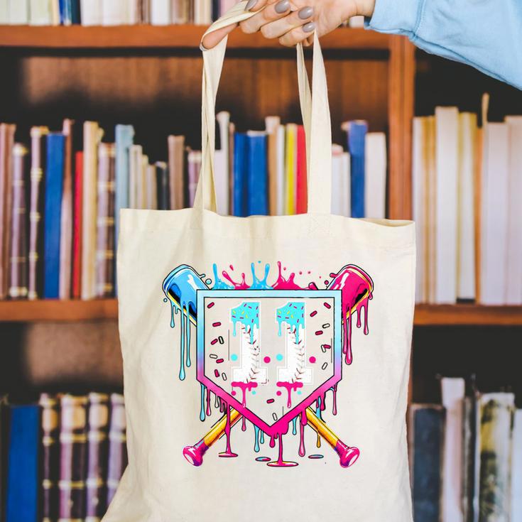 11th Birthday Boys Baseball Ice Cream Drip Boys Baseball Canvas Tote Bag 11th Birthday Boys Baseball Ice Cream Drip Boys Baseball Canvas Tote Bag