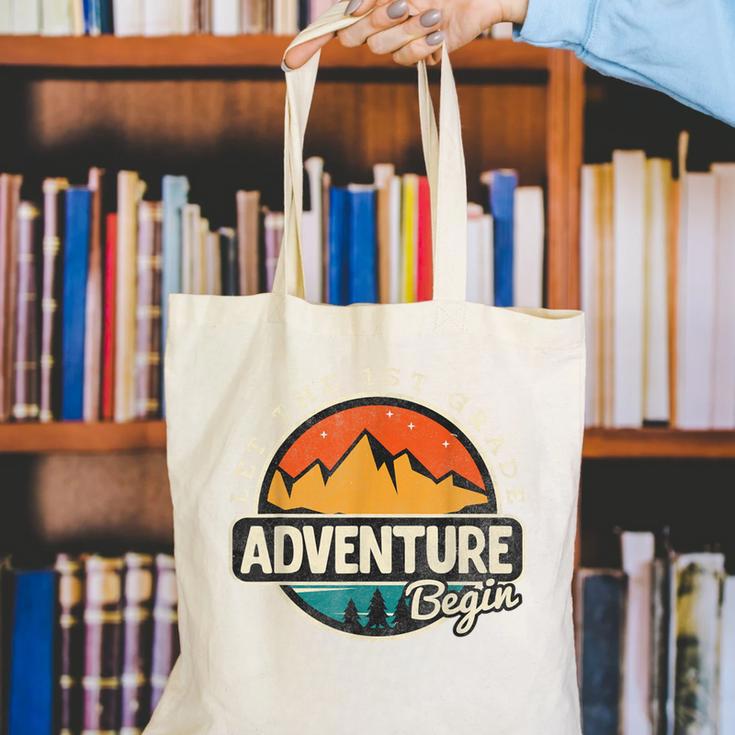 1st First Grade Shirt Adventure Begin Back To School Canvas Tote Bag 1st First Grade Shirt Adventure Begin Back To School Canvas Tote Bag