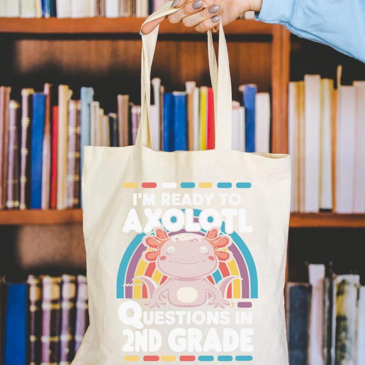 2nd Grade Axolotl Questions Back To School Canvas Tote Bag