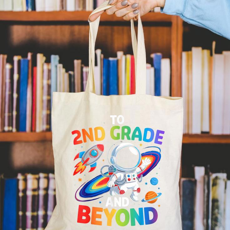2nd Grade And Beyond Second Grade Astronaut Back To School Canvas Tote Bag