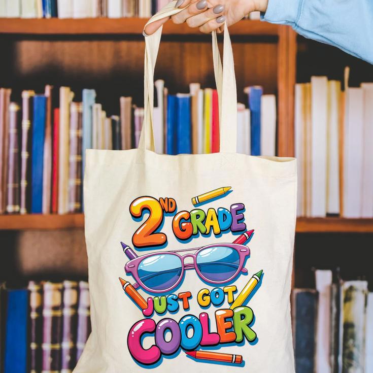 2nd Grade Just Got Cooler Shirt Back To School Kids Canvas Tote Bag
