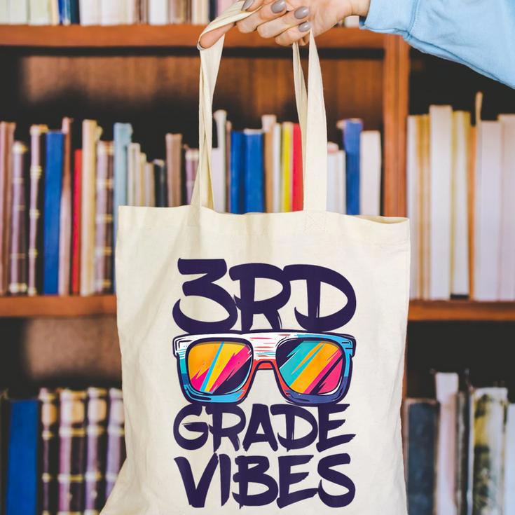 3rd Grade Vibes Shirt Back To School Third Grade Boy Girl Canvas Tote Bag 3rd Grade Vibes Shirt Back To School Third Grade Boy Girl Canvas Tote Bag