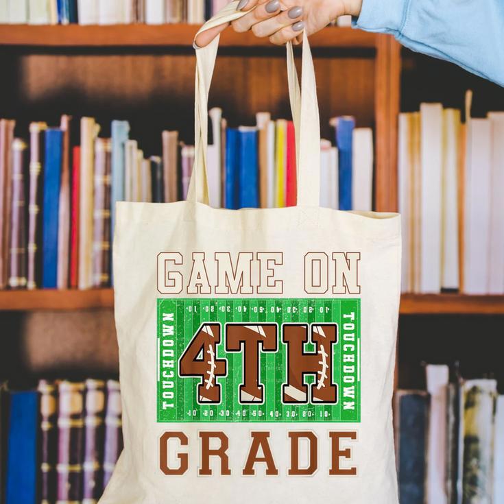 4th Grade Boys Kids Football Back To School Fourth Grade Canvas Tote Bag