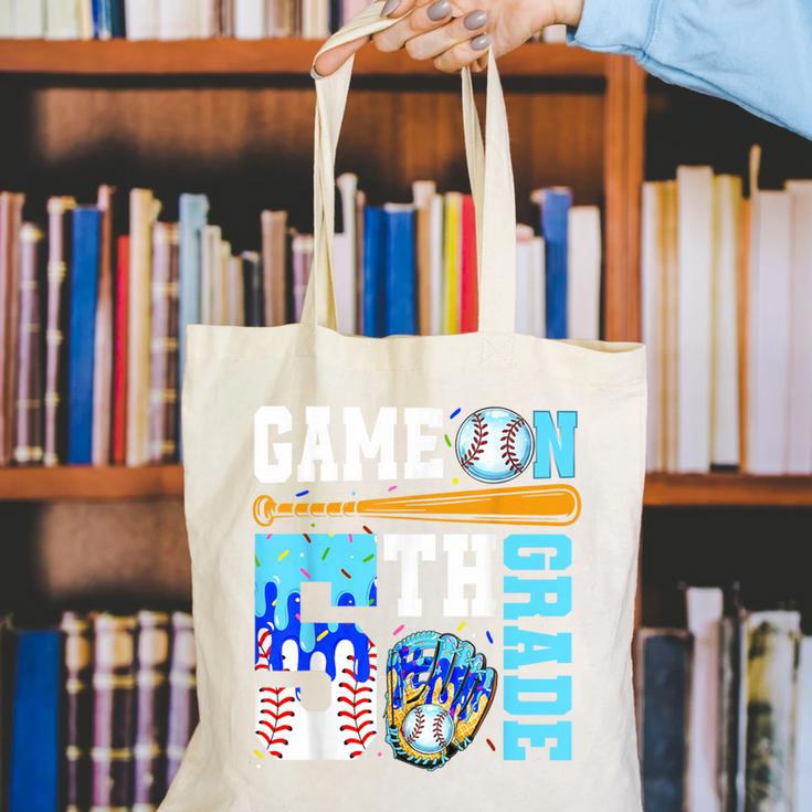 5th Grade Back To School Baseball Drip Ice Cream Game On Canvas Tote Bag