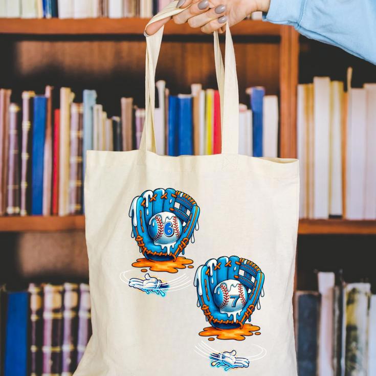 6-7 Meme Baseball Drip Team Glove Catcher Ice Cream Canvas Tote Bag 6-7 Meme Baseball Drip Team Glove Catcher Ice Cream Canvas Tote Bag