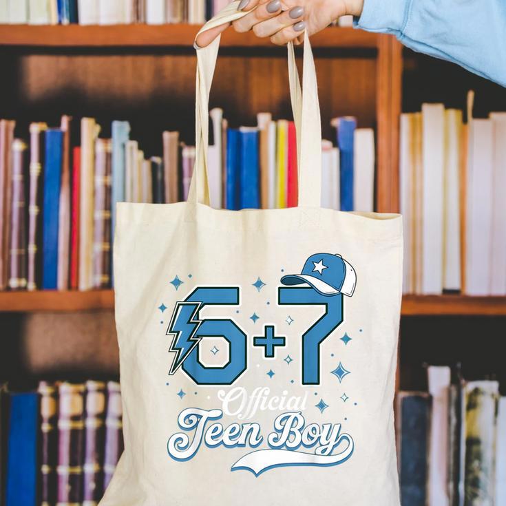 6 7 Meme Official Teenager 13th Birthday Baseball Boy Canvas Tote Bag
