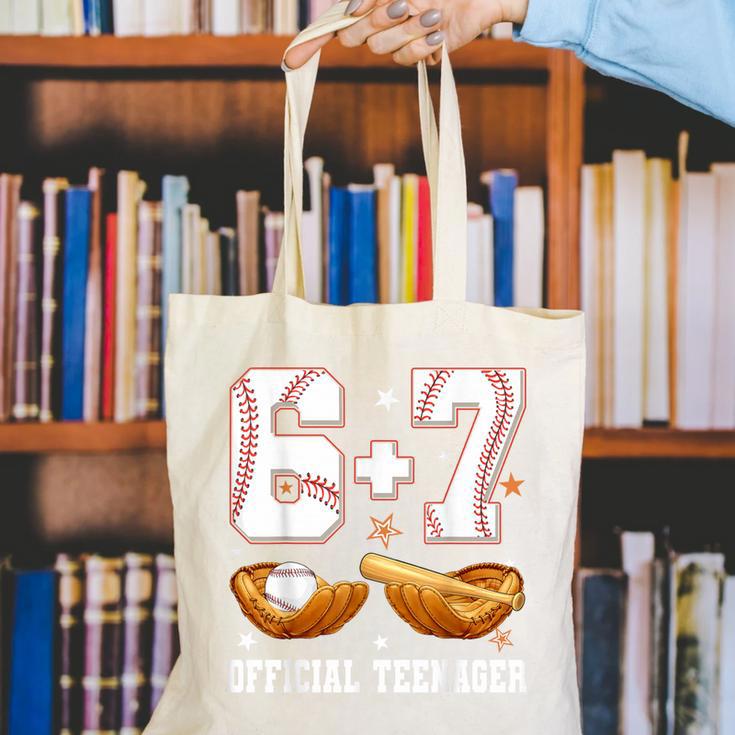 67 13 Year Old Official Teenager Baseball Boy 13th Birthday Canvas Tote Bag