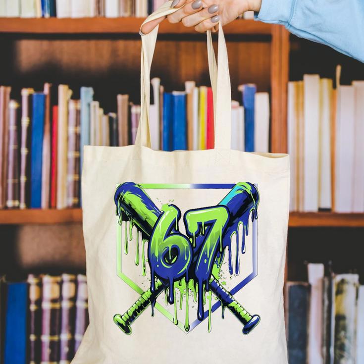 67 Baseball Drip Effect Urban Tee Style 6-7 Meme Graphic Canvas Tote Bag 67 Baseball Drip Effect Urban Tee Style 6-7 Meme Graphic Canvas Tote Bag