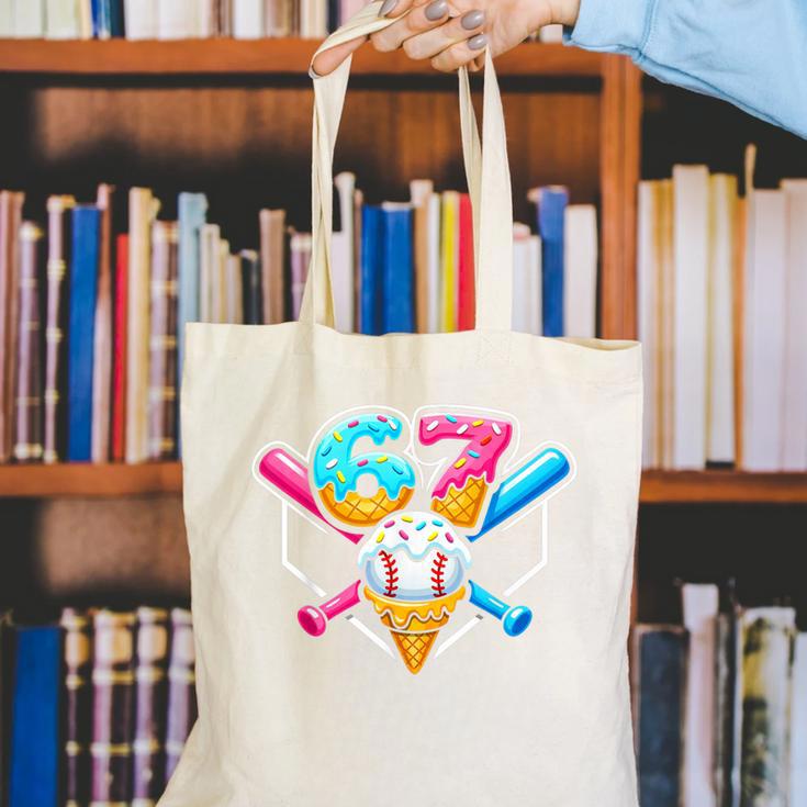 67 Ice Cream Drip Baseball Meme Six Seven Gen Alpha Slang Canvas Tote Bag 67 Ice Cream Drip Baseball Meme Six Seven Gen Alpha Slang Canvas Tote Bag