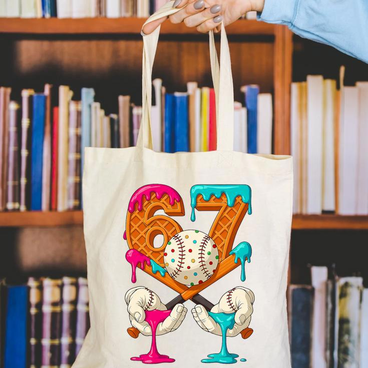 67 Ice Cream Drip Baseball Number 67 Player 67th Birthday Premium Tri-Blend Canvas Tote Bag 67 Ice Cream Drip Baseball Number 67 Player 67th Birthday Premium Tri-Blend Canvas Tote Bag