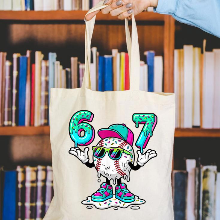 67 Meme Six Seven 6 7 Meme Baseball Drip Canvas Tote Bag 67 Meme Six Seven 6 7 Meme Baseball Drip Canvas Tote Bag